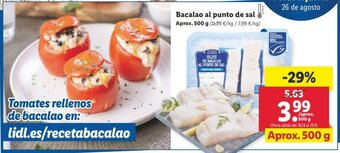 Lidl Bacalao al punto de sal 500g oferta