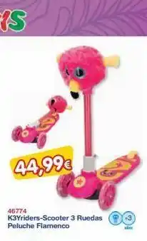 Super Juguete 44,99€ 46774 k3yriders-scooter 3 ruedas peluche flamenco aang oferta
