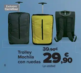 Carrefour Trolley Mochila con ruedas oferta