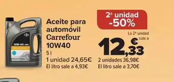Carrefour Aceite para automóvil oferta