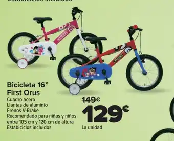 Carrefour Bicicleta 12" Speed o Unicornio oferta
