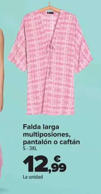 Carrefour Falda larga multiposiones, pantalón o caftán oferta