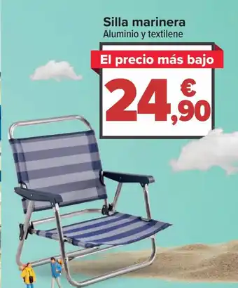 Carrefour Silla marinera Aluminio y textilene oferta