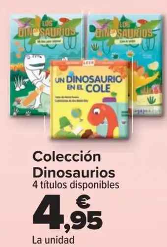 Carrefour Colección Dinosaurios 4 títulos disponibles oferta