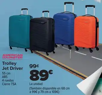 Carrefour Trolley jet driver american tourister oferta