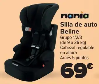 Carrefour Silla de auto beline nania oferta