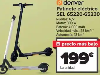 Carrefour Patinete eléctrico sel 65220-65230 denver oferta