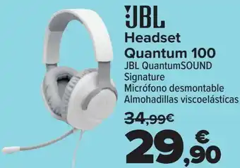 Carrefour Headset quantum 100 jbl oferta