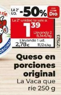 Dia Queso en porciones la vaca que ríe oferta