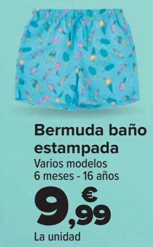 Carrefour Bermuda baño estampada oferta