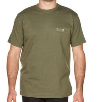 Decathlon Camiseta manga corta hombre caza solognac 100 algodón verde oferta