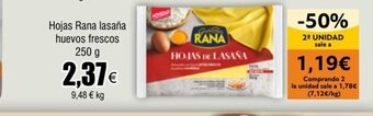 FROIZ Hojas Rana lasaña huevos frescos oferta