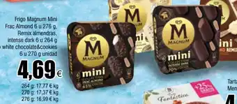FROIZ Frigo Magnum Mini Frac Almond 6 u 276 g, Remix almendras, intense dark 6 u 264 g o white chocolate&cookies oferta
