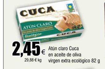 FROIZ Atún claro Cuca en aceite de oliva virgen extra ecológico 82 g oferta