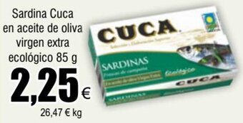 FROIZ Sardina Cuca en aceite de oliva virgen extra ecológico 85 g oferta