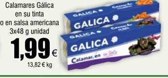 FROIZ Calamares Gálica en su tinta o en salsa americana 3x48 g unidad oferta