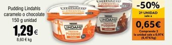 FROIZ Pudding Lindahls caramelo o chocolate 150 g unidad oferta