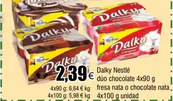 FROIZ Dalky Nestlé dúo chocolate 4x90 g fresa nata o chocolate nata 4x100 g unidad oferta