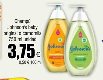 FROIZ Champú Johnson's baby original o camomila 750 ml unidad oferta