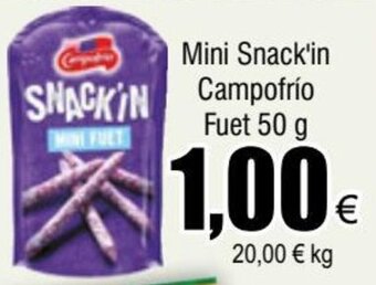 FROIZ Mini Snack'in Campofrío Fuet 50 g oferta