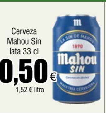 FROIZ Cerveza Mahou Sin lata 33 cl oferta