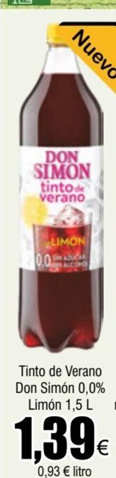 FROIZ Tinto de Verano Don Simón 0,0% Limón 1,5 L oferta