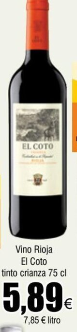 FROIZ Vino Rioja El Coto tinto crianza 75 cl. oferta