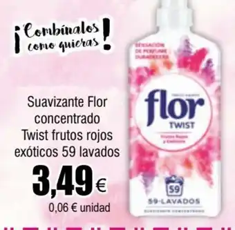 FROIZ Suavizante Flor concentrado Twist frutos rojos exóticos 59 lavados oferta