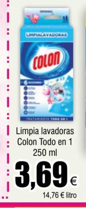 FROIZ Limpia lavadoras : Colon Todo en 1 250 ml oferta