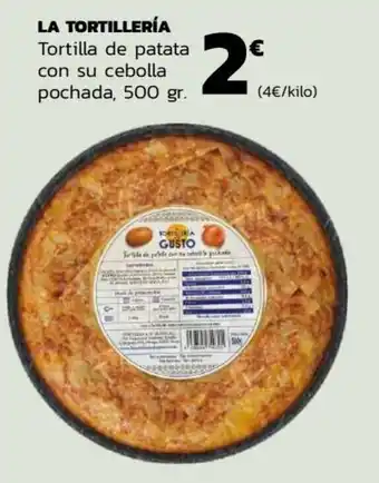 Supermercados Lupa LA TORTILLERÍA Tortilla de patata con su cebolla pochada, 500 gr. oferta