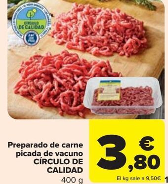 Carrefour Preparado de carne picada de vacuno círculo de calidad oferta