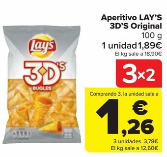 Carrefour Aperitivos lay's 3d's original oferta