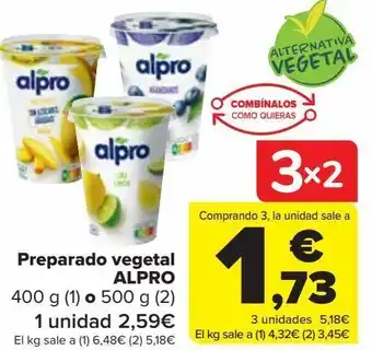 Carrefour Preparado vegetal alpro oferta