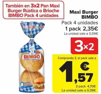 Carrefour Maxi burger bimbo oferta