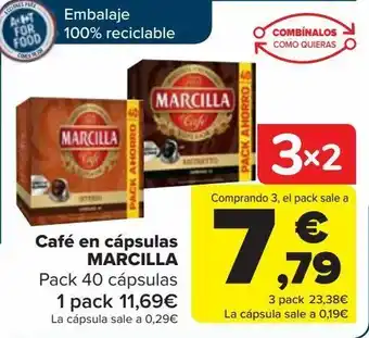 Carrefour Café en cápsulas marcilla oferta