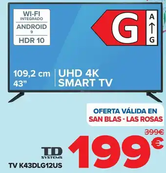 Carrefour Td systems tv k43dlg12us oferta
