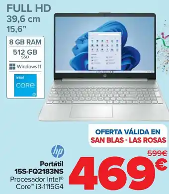 Carrefour Hp portátil 15s-fq2183ns oferta