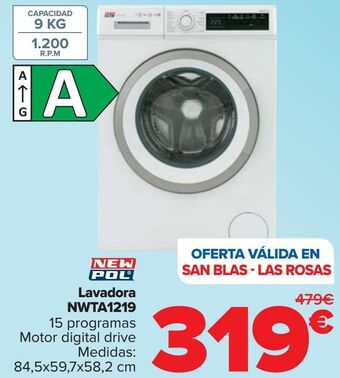 Carrefour New pol lavadora nwta1219 oferta