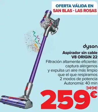 Carrefour Dyson aspirador sin cable v8 origins 22 oferta