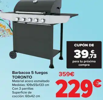 Carrefour Barbacoa 5 fuegos toronto oferta