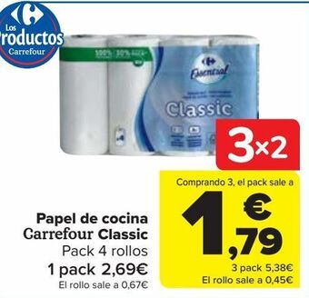 Carrefour Papel de cocina carrefour classic oferta
