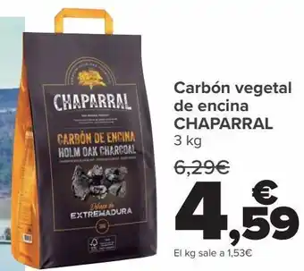 Carrefour Carbón vegetal de encina chaparral oferta