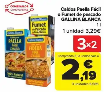 Carrefour Caldo paella fácil o fumet de pescado gallina blanca oferta
