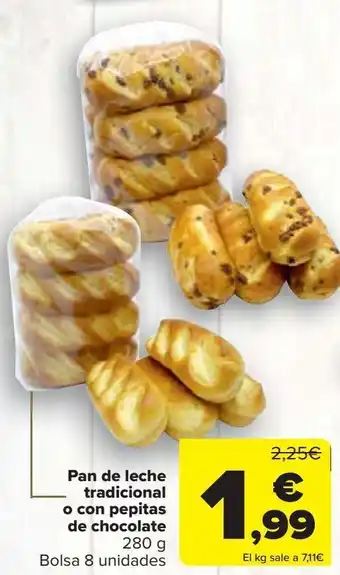 Carrefour Pan de leche tradicional o con pepitas de chocolate oferta