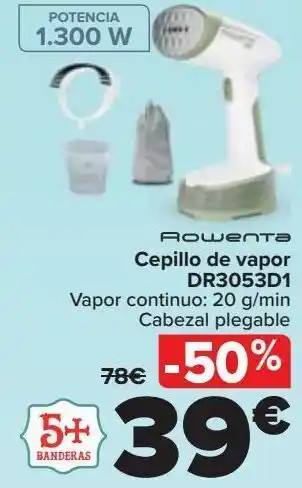 Carrefour Rowenta cepillo de vapor dr3053d1 oferta