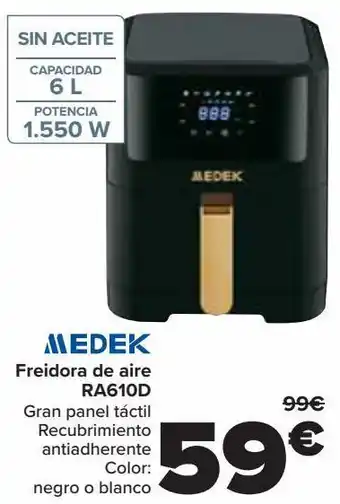 Carrefour Medek freidora de aire ra610d oferta
