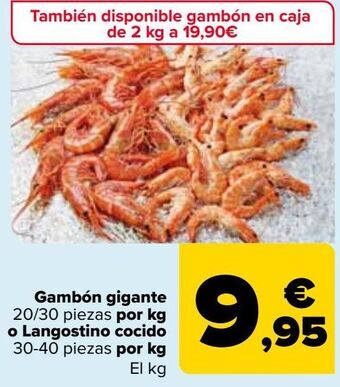 Carrefour Market Gambón gigante o langostino cocido oferta