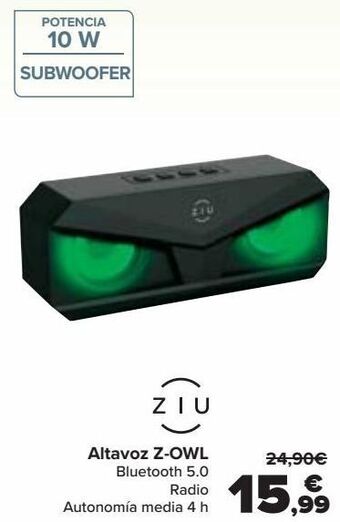 Carrefour Altavoz z-owl oferta