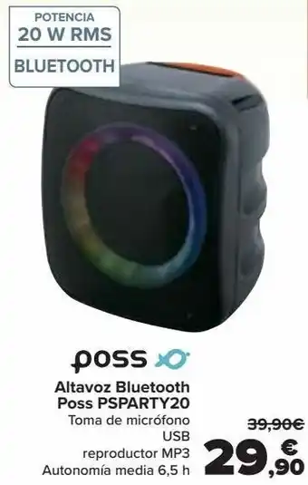 Carrefour Poss altavoz bluetooth poss psparty20 oferta
