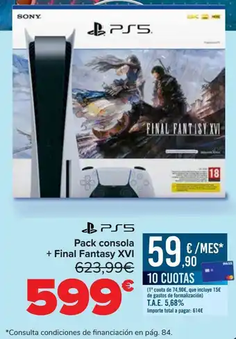 Carrefour Ps5 pack consola + final fantasy xvi oferta